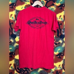 Quicksilver Red Men’s Tee Shirt Size Medium